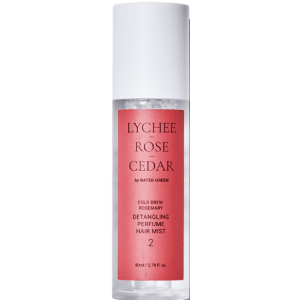 Парфюмированный мист для волос - Rated Green Detangling Perfume Hair Mist Lychee-Rose-Cedar
