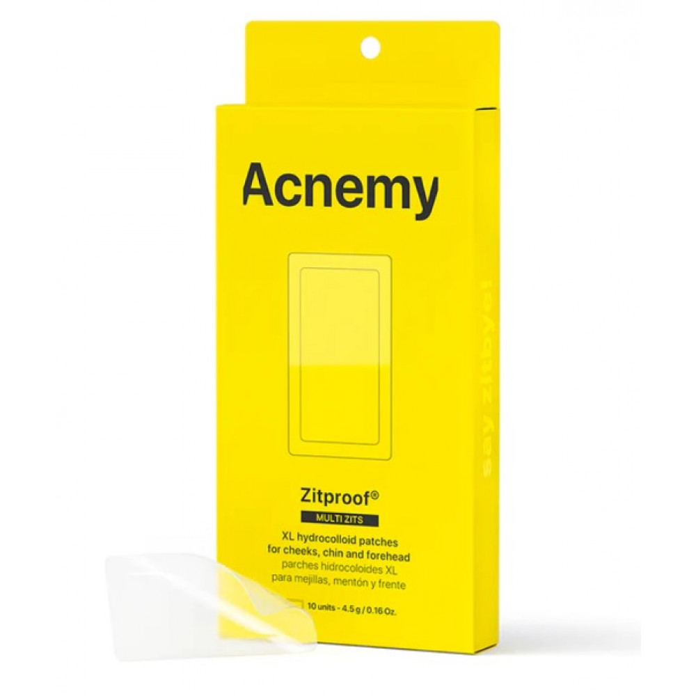 Гідроколоїдні пластирі XL для щік, підборіддя та лоба - Acnemy Zitproof Multizits