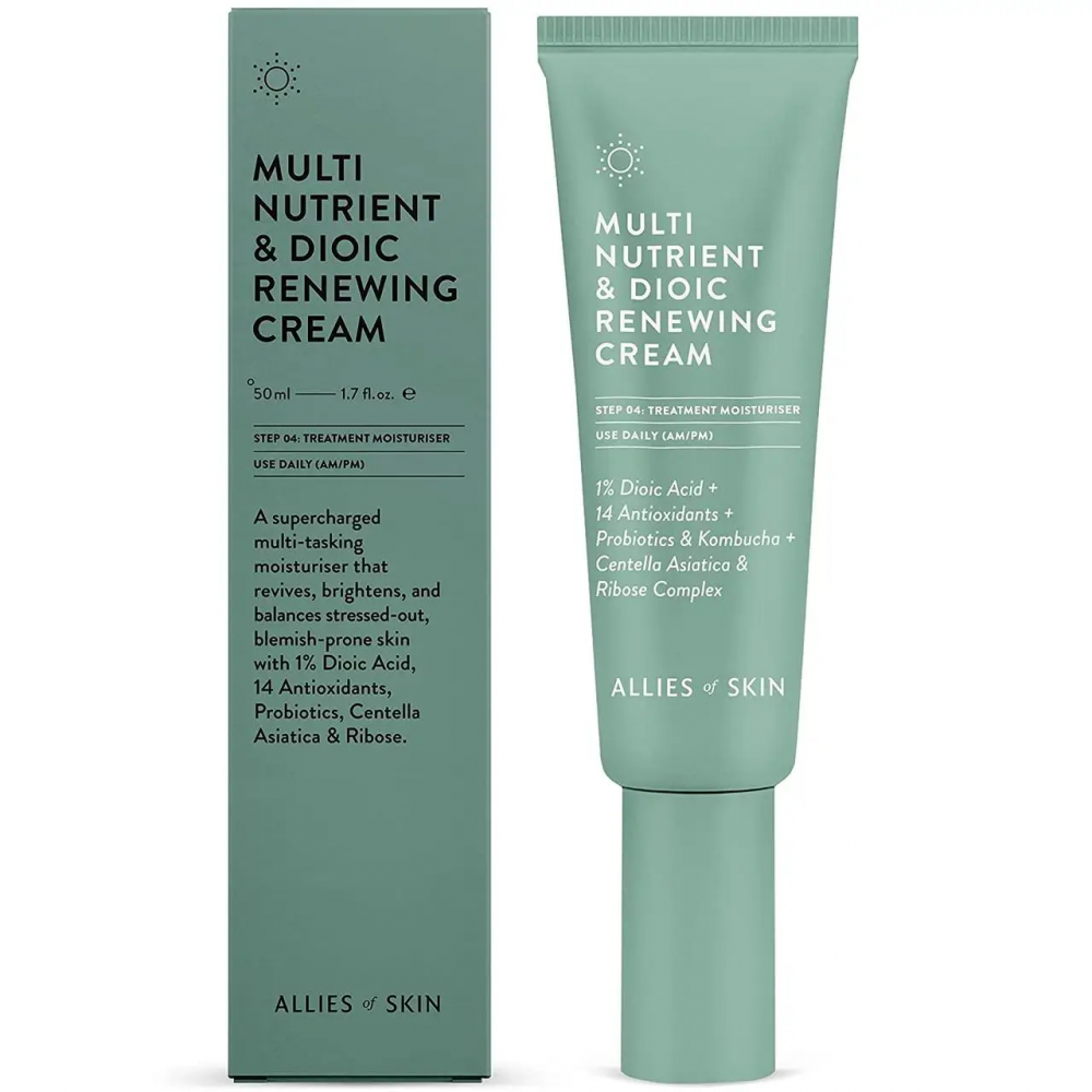 Мульти-питательный обновляющий крем с диоевой кислотой - Allies of Skin Multi Nutrient + Dioic Renewing Cream