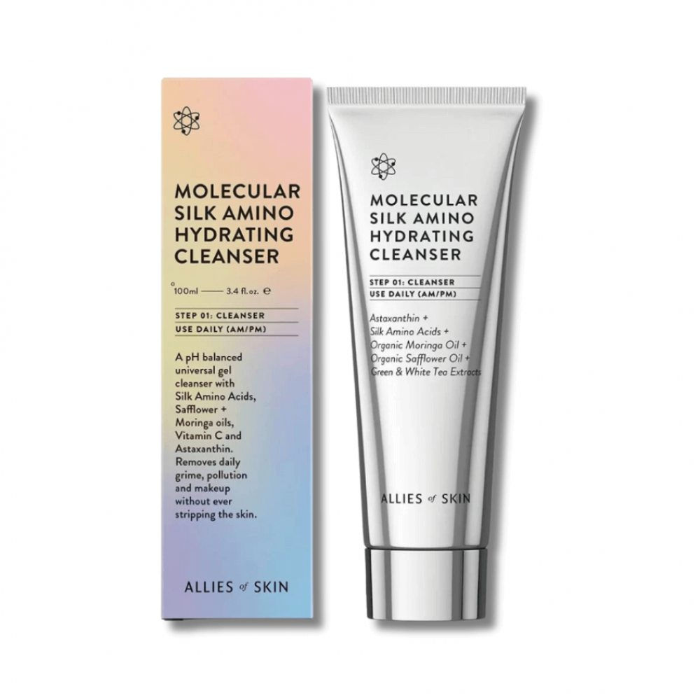 Молекулярное очищающее средство с аминокислотами шелка - Allies Of Skin Molecular Silk Amino Hydrating Cleanser