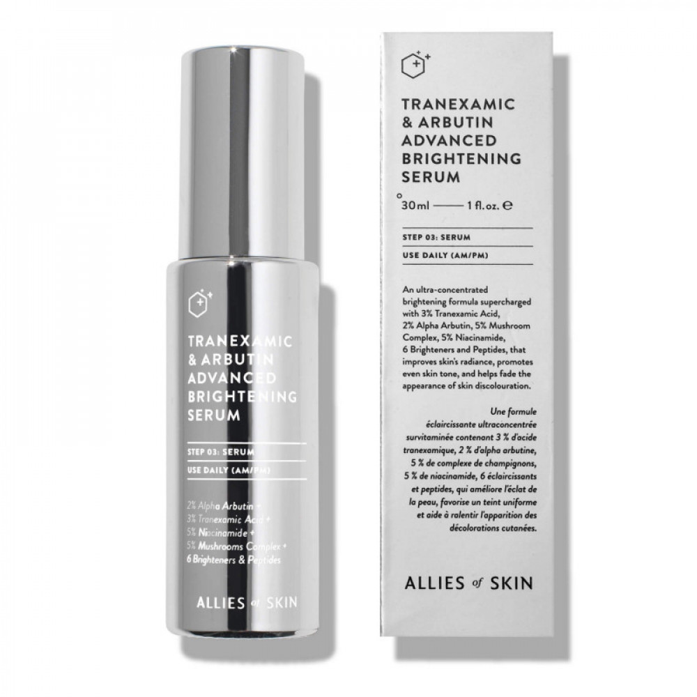 Освітлююча сироватка для обличчя - Allies Of Skin Tranexamic & Arbutin Advanced Brightening Serum