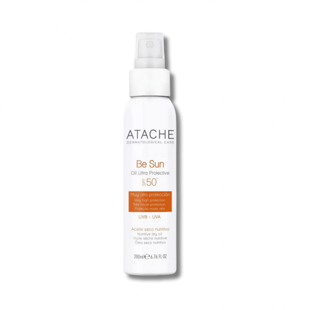 Омолоджуюче сонцезахисне сухе масло для тіла SPF50 - Atache Be Sun Oil Ultra Protective SPF50
