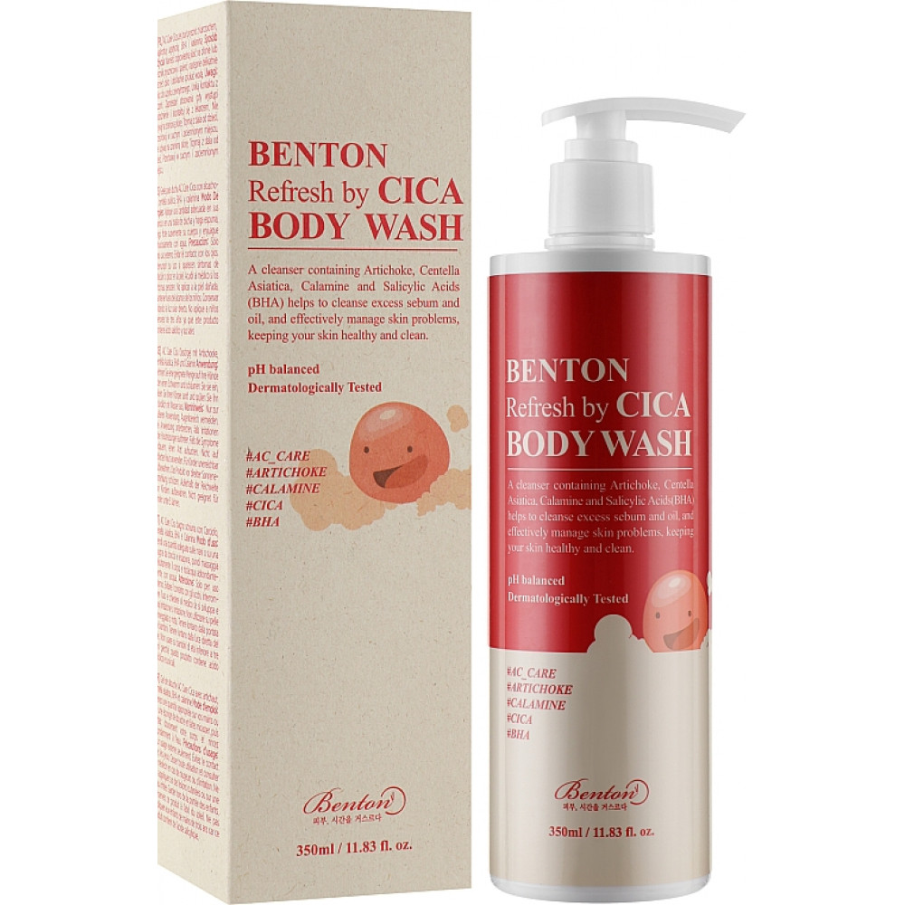 Гель для душу з центелою азіатською - Benton Refresh by Cica Body Wash