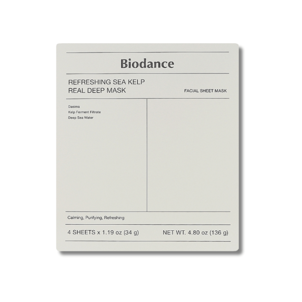Набір гідрогелевих масок з морської водорості - Biodance Refreshing Sea Kelp Real Deep Mask