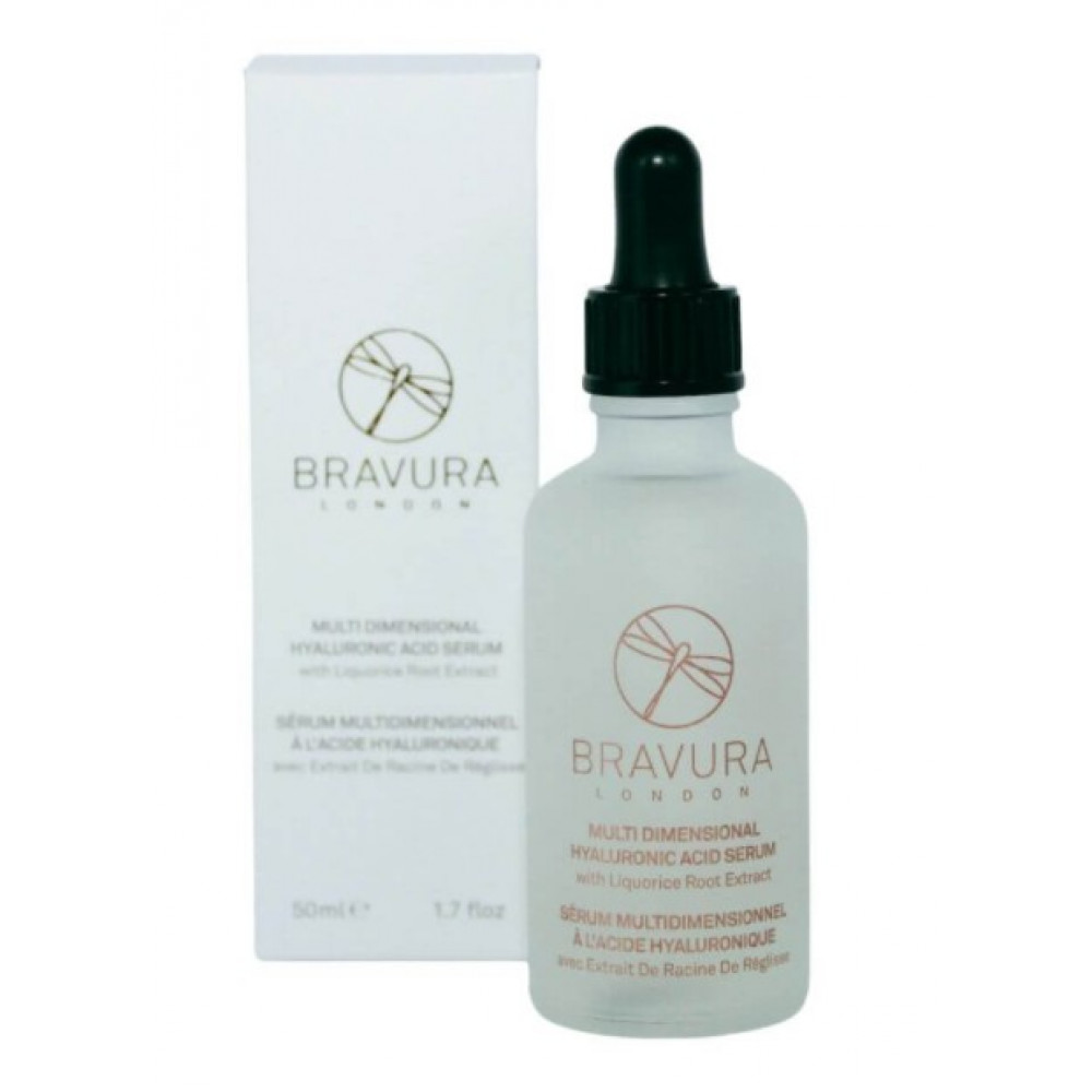 Зволожуюча сироватка для всіх типів шкіри - Bravura London Multi Hyaluronic Acid Serum with Liquorice Root Extract