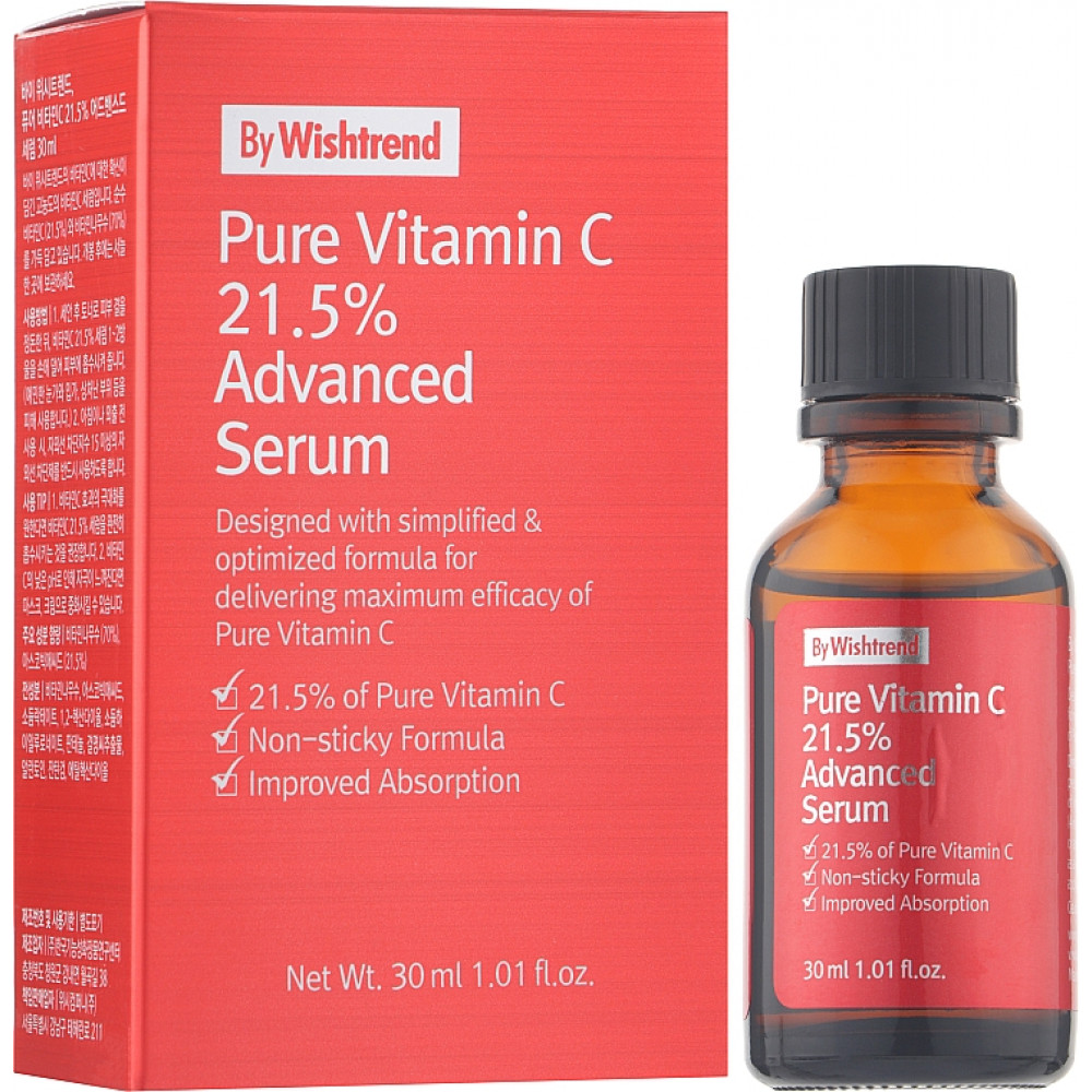 Концентрированная сыворотка для лица с витамином С - By Wishtrend Pure Vitamin C 21.5% Advanced Serum