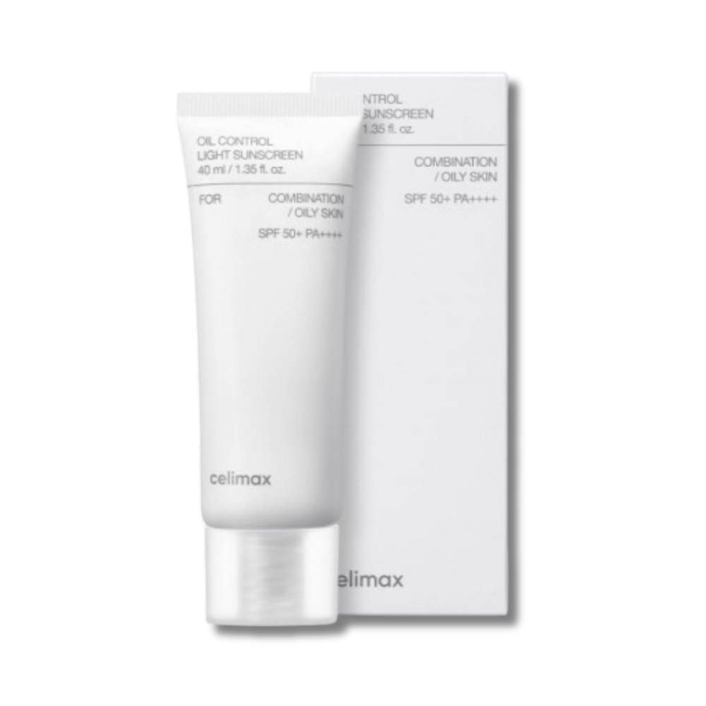 Легкий себорегулюючий сонцезахисний крем для жирної шкіри з рослинними екстрактами - Celimax Oil Control Light Sunscreen