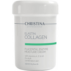 Зволожуючий крем з плацентою та ензимами - Christina Elastin Collagen With Vitamins A, E & HA Moisture Cream 250 ml