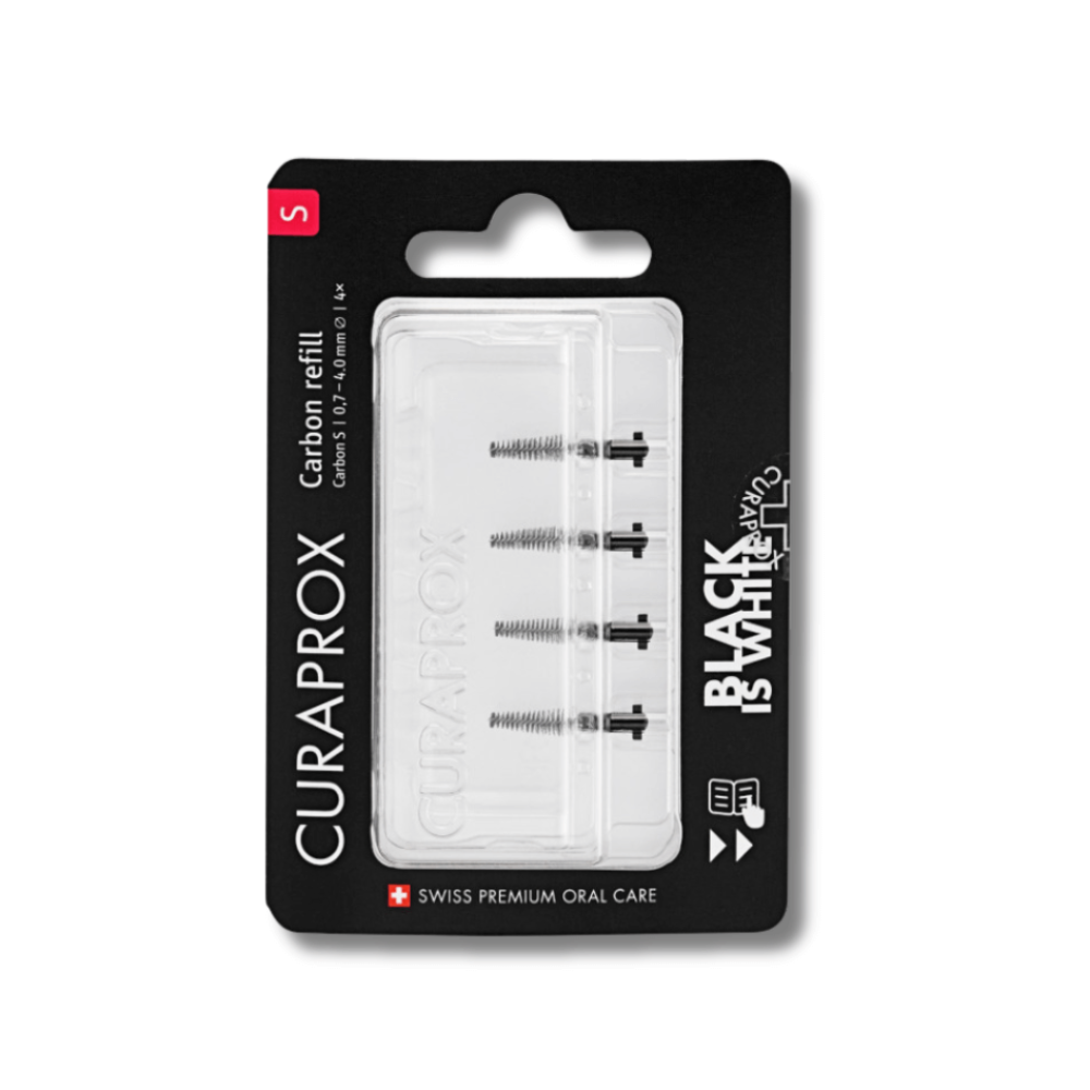 Набор межзубных ершиков - Curaprox Black is White refill CPS Carbon S