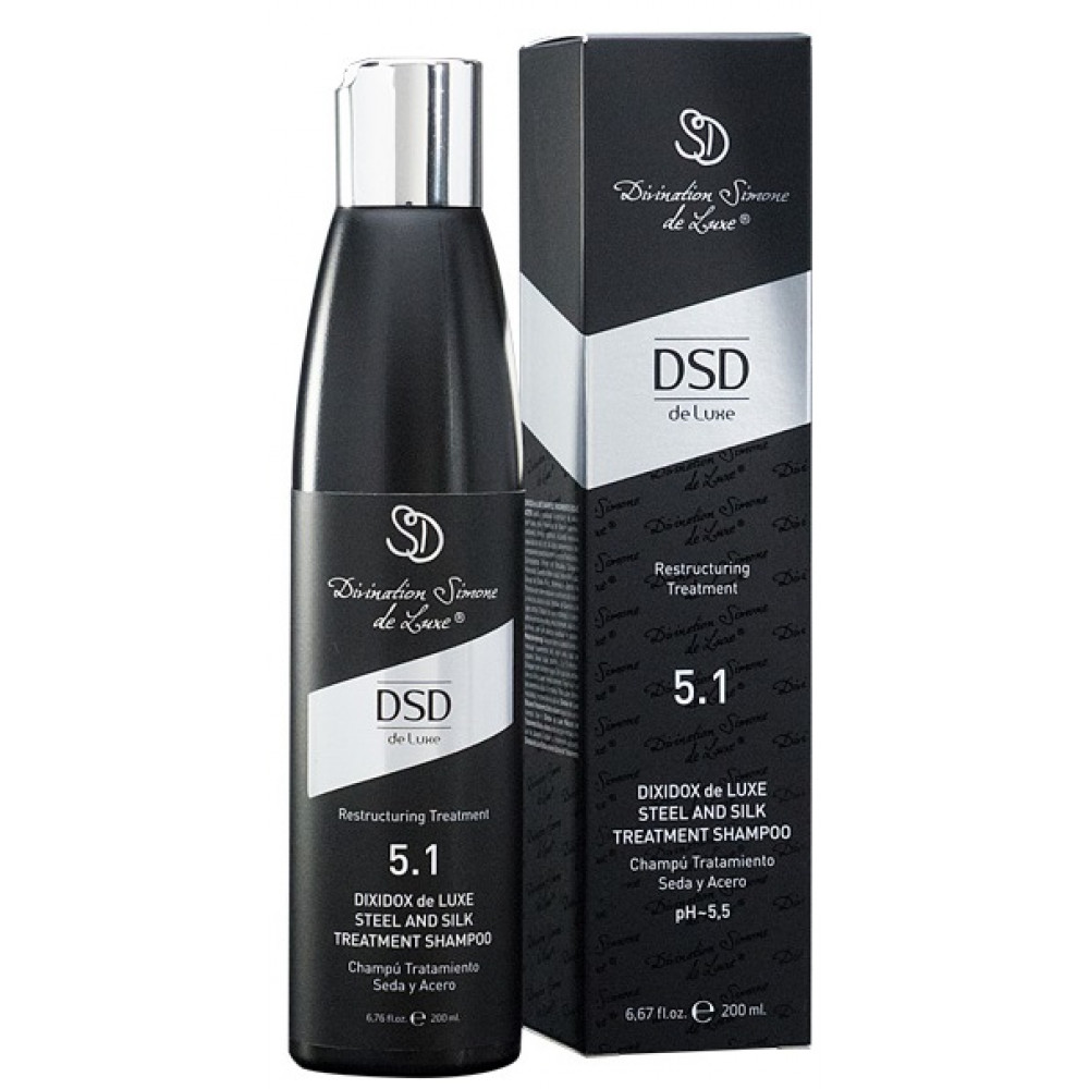 Восстанавливающий шампунь "Сталь и шелк" - DSD de Luxe Restructuring 5.1 Steel and Silk Treatment Shampoo