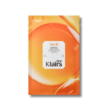 Тканинна маска для обличчя з вітамінним комплексом - Dear, Klairs Vita 10 Radiance Sheet Mask Тканинна маска для обличчя з вітамінним комплексом - Dear, Klairs Vita 10 Radiance Sheet Mask