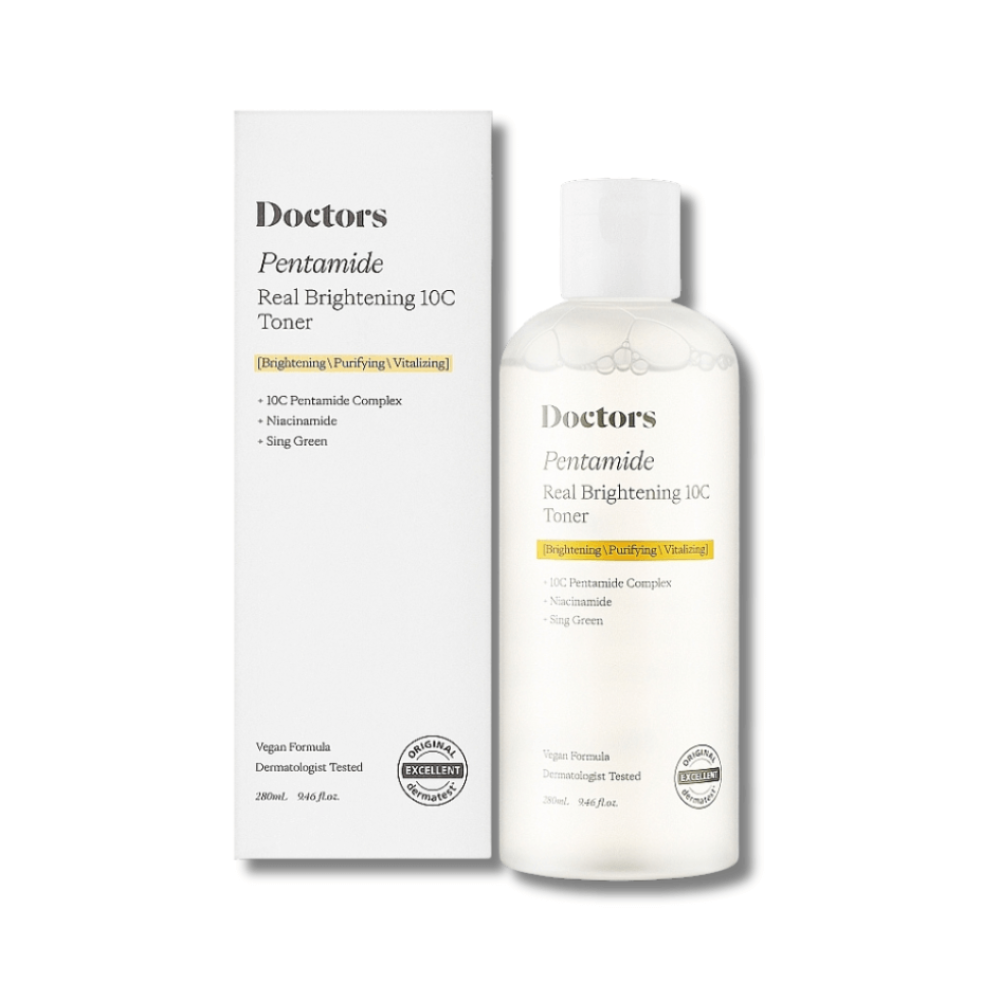 Тонер для освітлення та рівного тону шкіри - Doctors Theralogic Pentamide Real Brightening 10C Toner