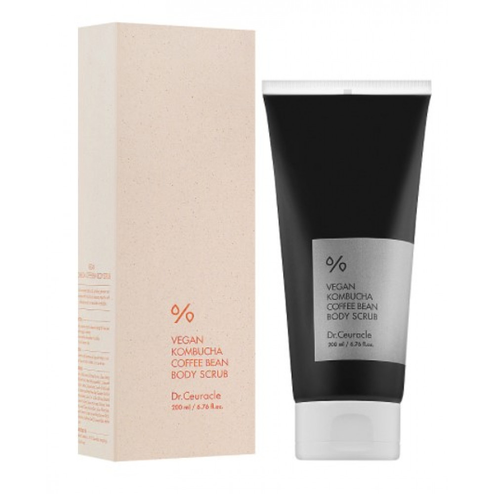 Веганський скраб для тіла з ферментованим чаєм комбуча та кава - Dr. Ceuracle Vegan Kombucha Coffee Bean Body Scrub