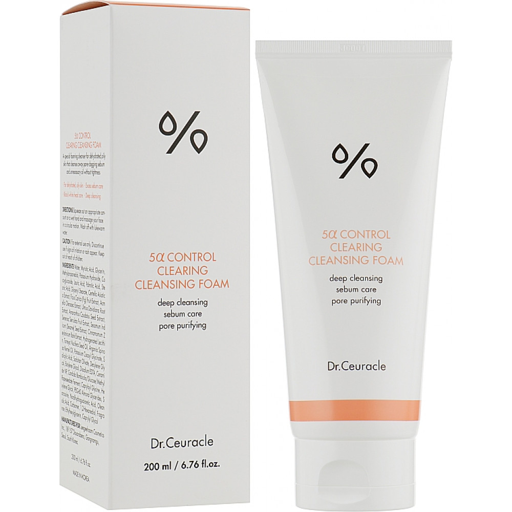 Себорегулююча пінка - Dr.Ceuracle 5α Control Clearing Cleansing Foam