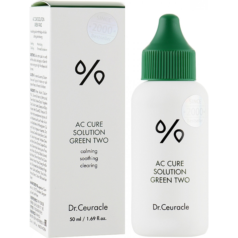 Заспокійлива сироватка для проблемної шкіри - Dr.Ceuracle Ac Care Solution Green Two