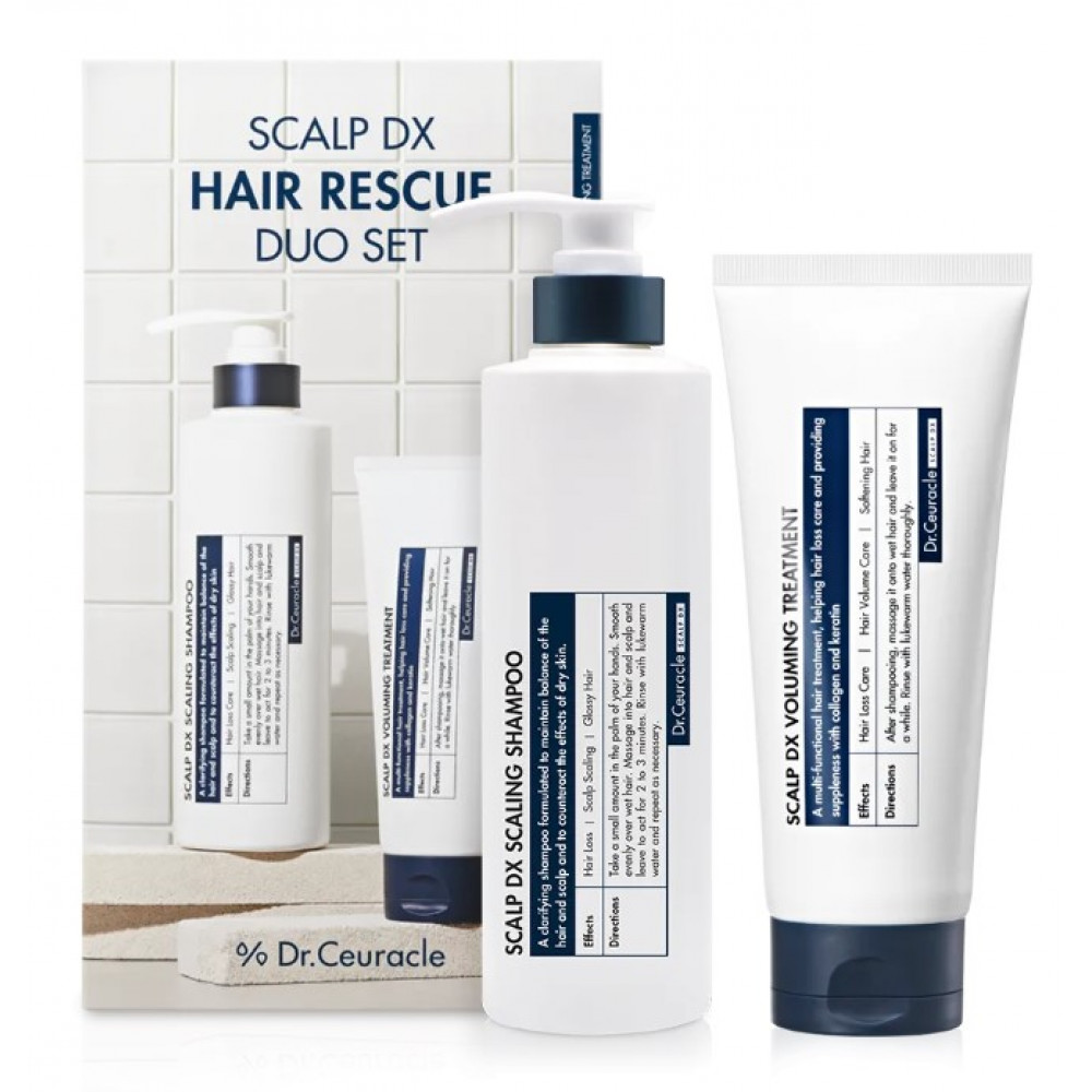 Набор для укрепления волос - Dr.Ceuracle Scalp DX Hair Rescue Duo Set