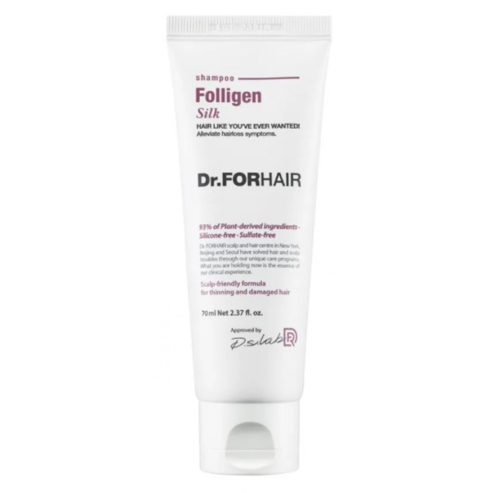 Шампунь для сухого та пошкодженого волосся - Dr.FORHAIR Folligen Silk Shampoo