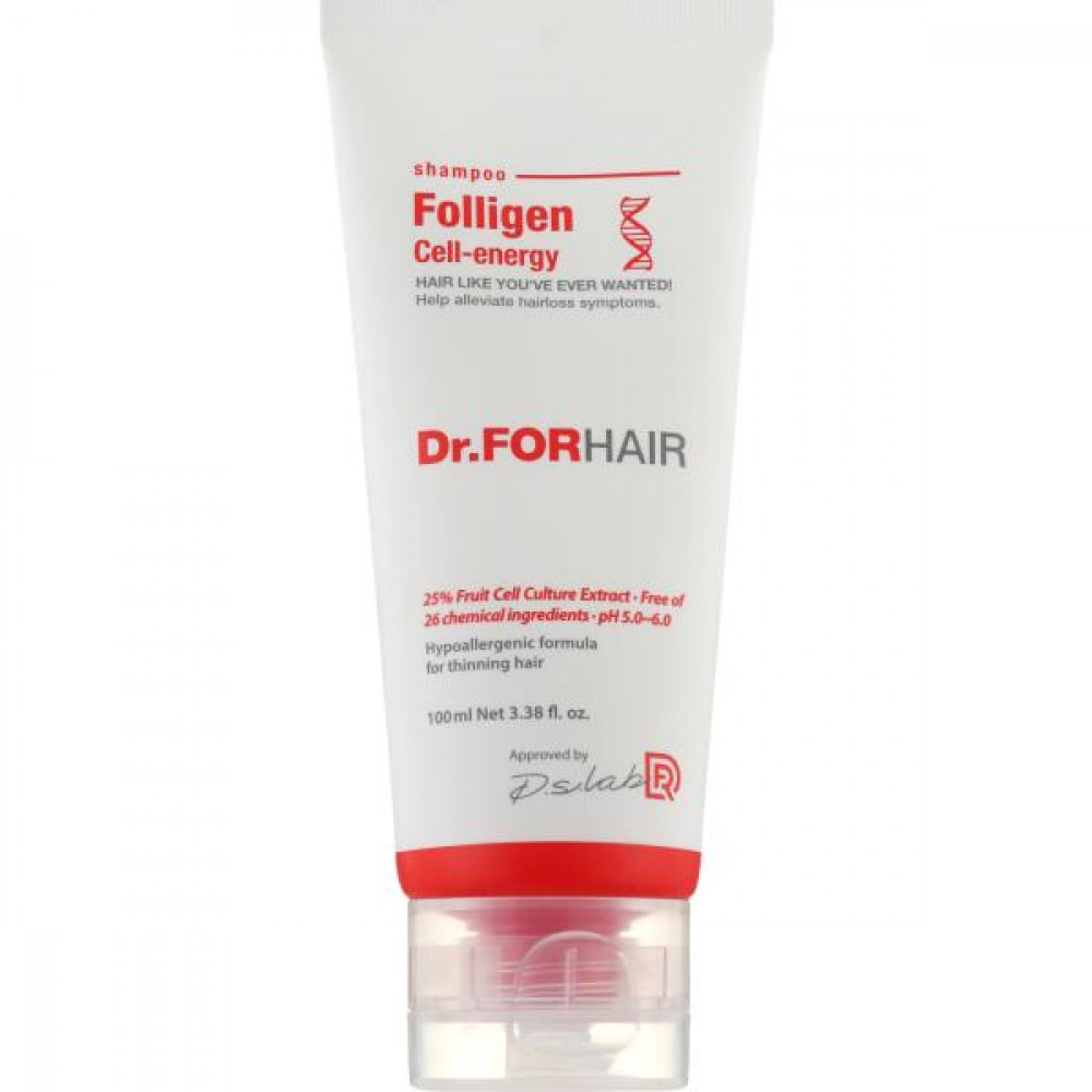 Шампунь для укрепления и восстановления зрелых волос - Dr.FORHAIR Folligen Cell Energy 