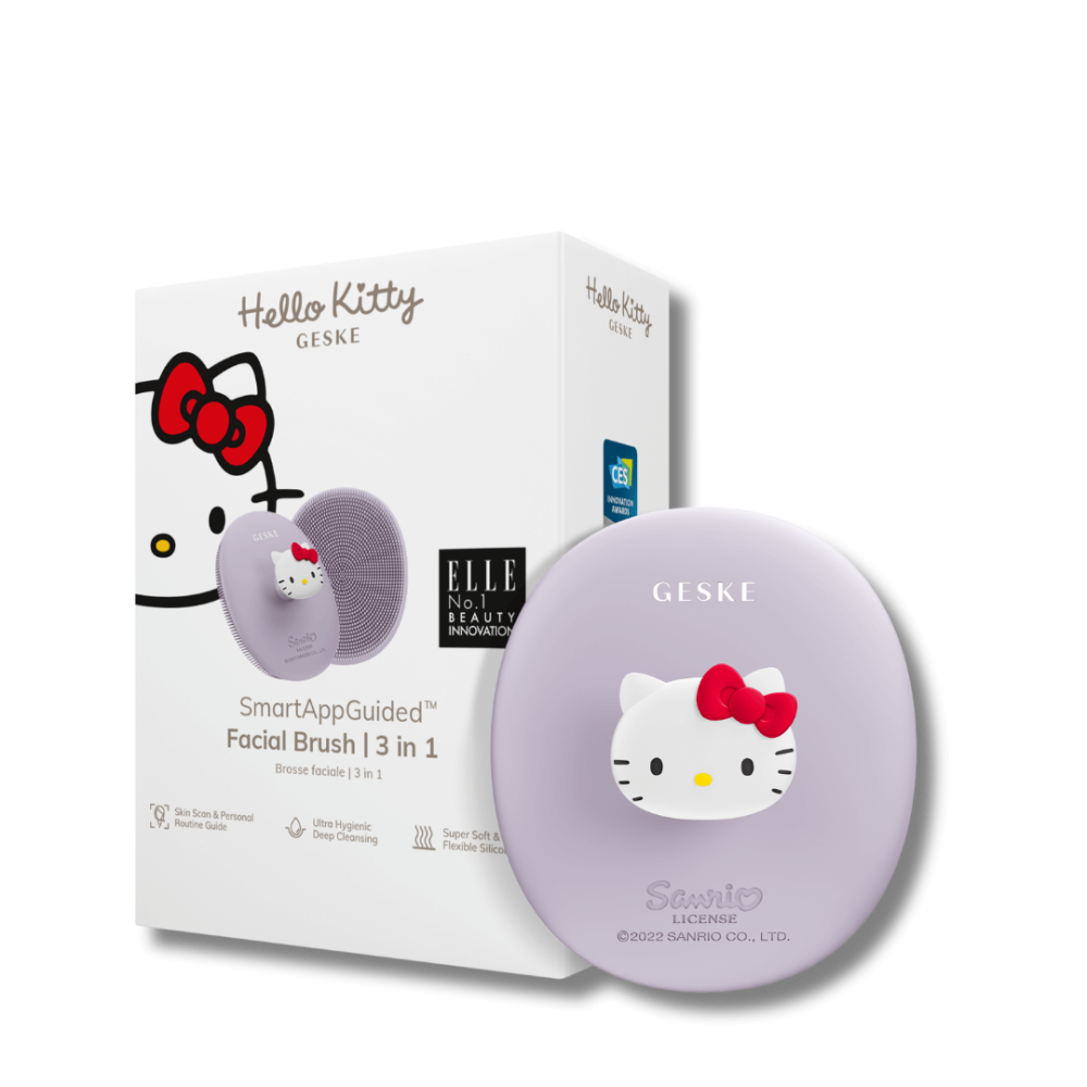 Щітка для обличчя з тримачем - Geske Facial Brush З in 1 Handle By Hello Kitty