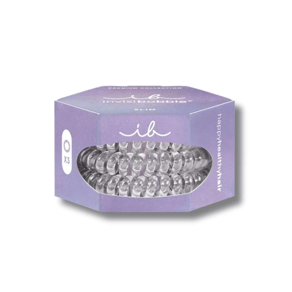 Гумка-браслет для волосся- Invisibobble SLIM PREMIUM Crystal Clear