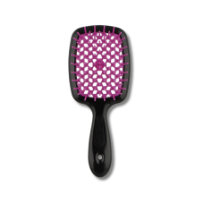 Маленький гребінець чорний з малиновою серединкою - Janeke Small Superbrush