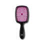 Маленький гребінець чорний з малиновою серединкою - Janeke Small Superbrush