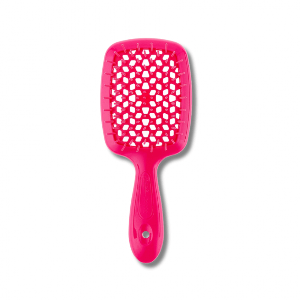 Маленький гребінець для волосся флуоресцентний рожевий - Janeke Small Superbrush