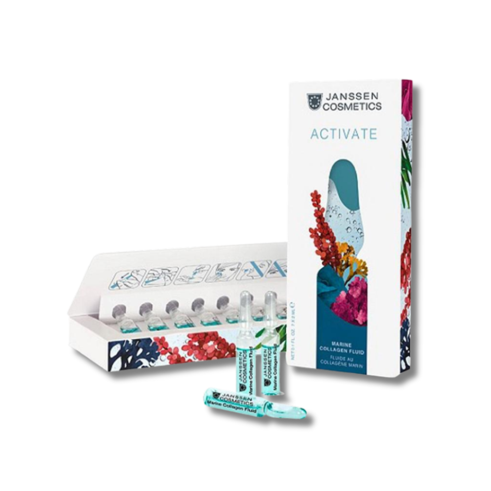 Зміцнююча антивікова сироватка - Janssen Cosmetics Ampoules Marine Collagen Fluid