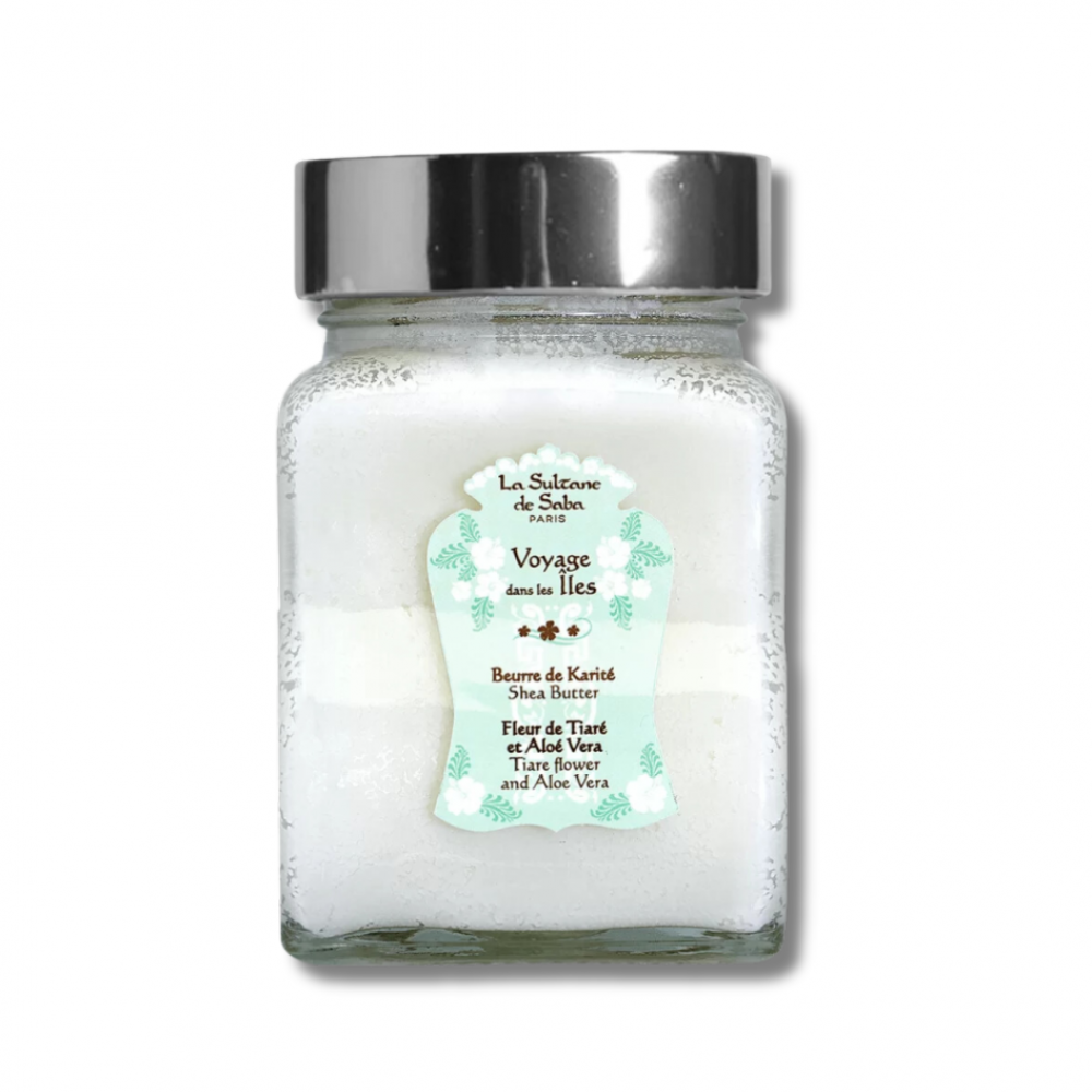 Масло каріте з ароматом тіаре та алое віра - La Sultane De Saba Beurre De Karite Tiare et Aloe Vera