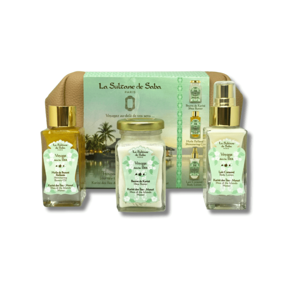 Набор с косметичкой «Путешествие на острова» - La Sultane de Saba Trousse Karite Des Iles