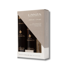 Набір для сяйва волосся з кератином - L'anza Keratin Healing Oil Trio Box