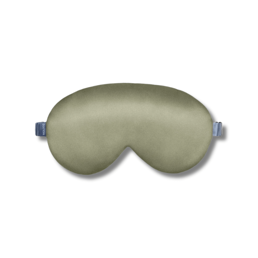 Шовкова маска для сну оливкова - MOLODO Silk Sleep Mask Forest Moss