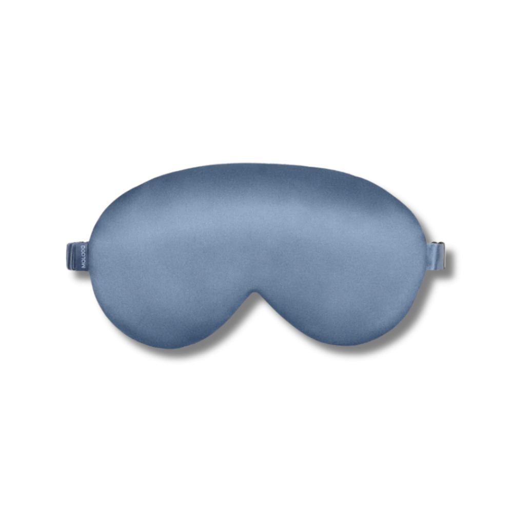 Шелковая маска для сна синяя - MOLODO Silk Sleep Mask Blue