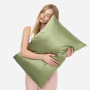 Шелковая наволочка оливковая - MOLODO Silk Pillowcase Forest Moss