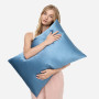 Шовкова наволочка синя - MOLODO Silk Pillowcase Blue