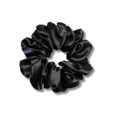 Шовкова резинка для волосся чорна - MOLODO Silk Scrunchie Large Black