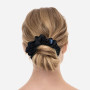 Шовкова резинка для волосся чорна - MOLODO Silk Scrunchie Large Black