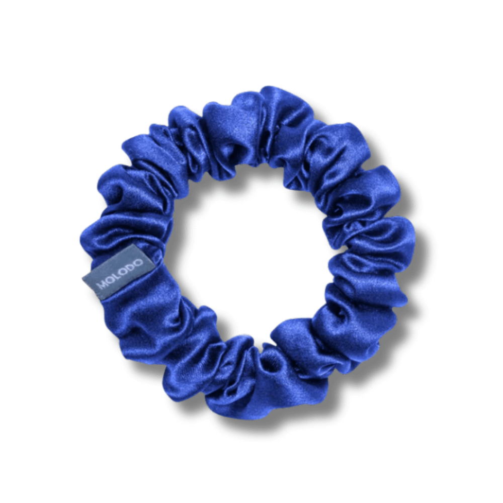 Шовкова резинка для волосся електрик - MOLODO Silk Scrunchie Medium Electric