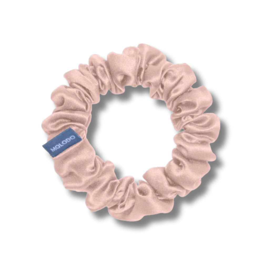 Шовкова резинка для волосся пудрова - MOLODO Silk Scrunchie Medium Powder Pink