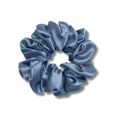 Шовкова резинка для волосся синя - MOLODO Silk Scrunchie Large Blue