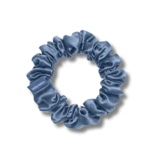Шовкова резинка для волосся синя - MOLODO Silk Scrunchie Medium Blue