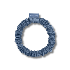 Шовкова резинка для волосся синя - MOLODO Silk Scrunchie Small Blue