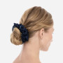 Шовкова резинка для волосся темно-синя - MOLODO Silk Scrunchie Large Deep Sea