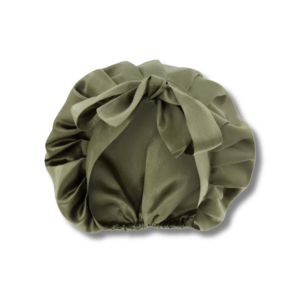Шовкова шапочка для сну оливкова - MOLODO Silk Night Cap Forest Moss