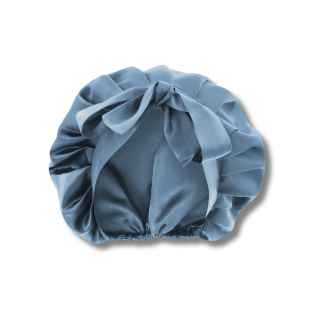Шовкова шапочка для сну синя - MOLODO Silk Night Cap Blue