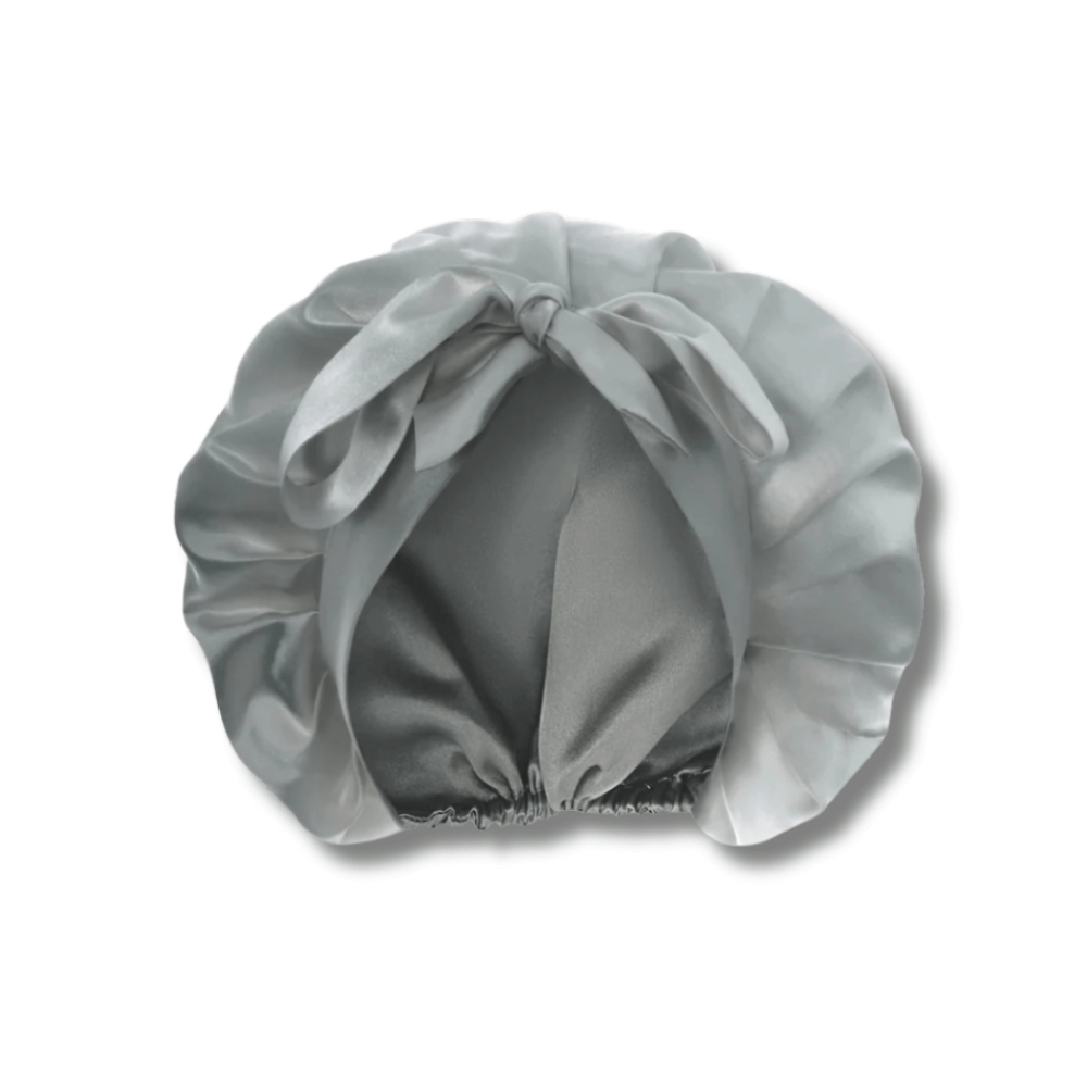 Шовкова шапочка для сну сіра - MOLODO Silk Night Cap Stone Grey