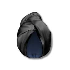 Шовковий тюрбан з мікрофіброю чорний - MOLODO Silk Turban With Microfiber Black