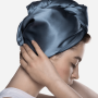 Шелковый тюрбан с микрофиброй синий - MOLODO Silk Turban With Microfiber Blue