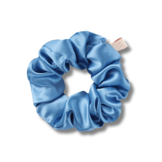 Об'ємна резинка для волосся блакитна - MON MOU Silk Large Scrunchie Sky Blue