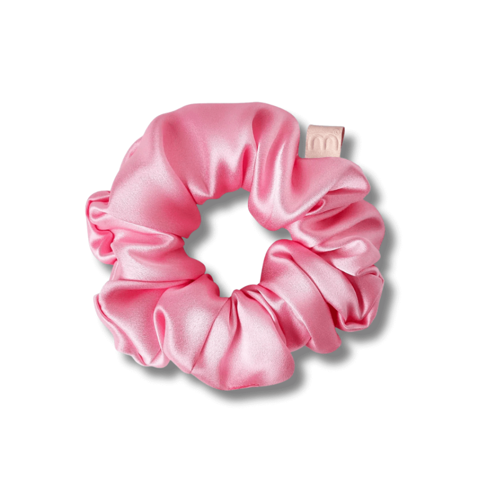 Об'ємна резинка для волосся яскраво-рожева - MON MOU Silk Large Scrunchie Bright Pink